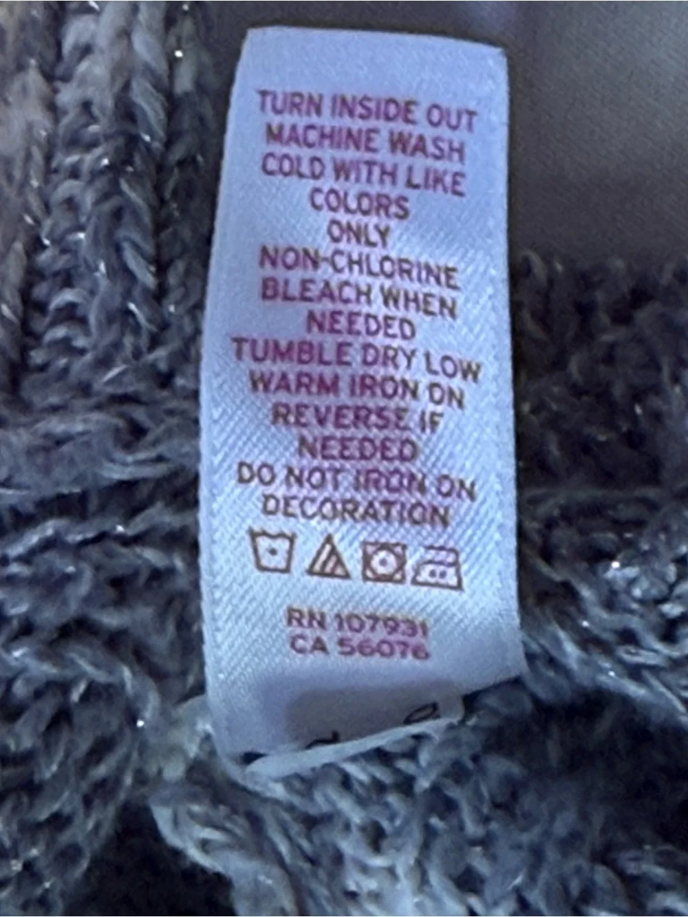 Justice Girls Open Knit Hooded Poncho Sweater Grey